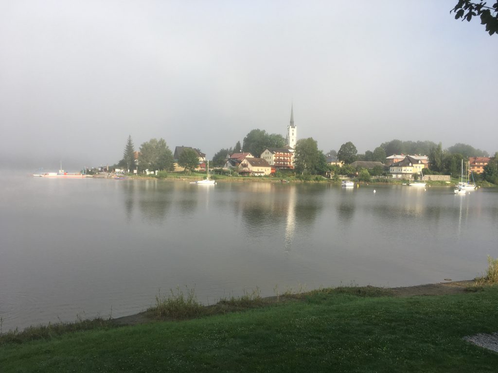 Frymburk on the left bank of the Lipno reservoir